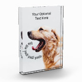 Funny Yapping Dog benutzerdefinierter Text-Foto-Bl Fotoblock (Links)