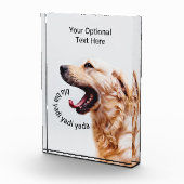 Funny Yapping Dog benutzerdefinierter Text-Foto-Bl Fotoblock (Rechts)