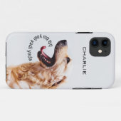 Funny Yapping Hund individuelle Monogramm Telefong Case-Mate iPhone Hülle (Rückseite (Horizontal))