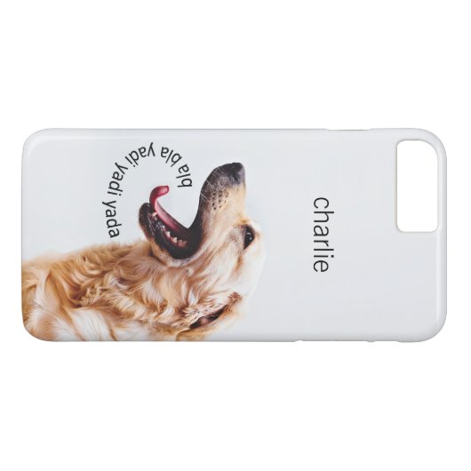 Funny Yapping Hund individuelle Monogramm Telefong Case-Mate iPhone Hülle (Rückseite (Horizontal))