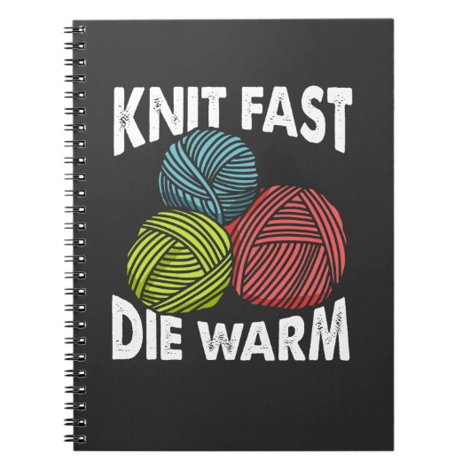 Funny Yarn Knittern Frau Knitter Crocheting Spaß Notizblock (Vorderseite)