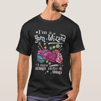Funny Yarn Wizard T - Shirt für Frauen oder Mädche