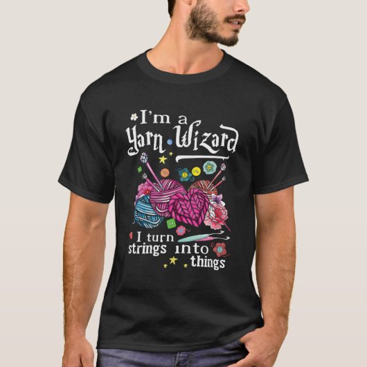 Funny Yarn Wizard T - Shirt für Frauen oder Mädche (Vorderseite)