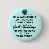 Funny YarnaAlkoholischer Button (Vorderseite)
