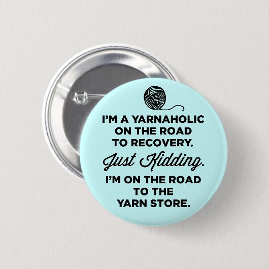 Funny YarnaAlkoholischer Button (Vorne & Hinten)