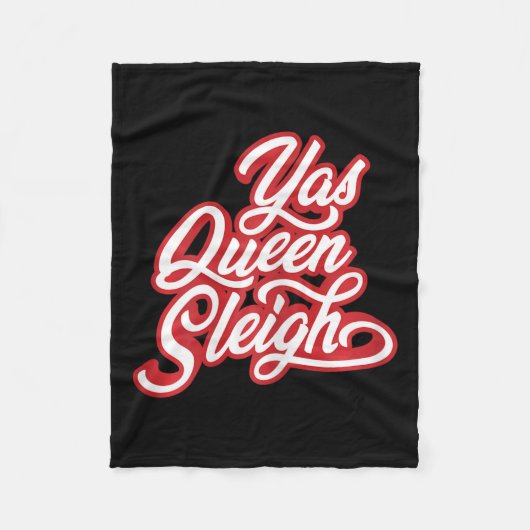 Funny Yas Queen Sleigh Fleecedecke (Vorderseite)
