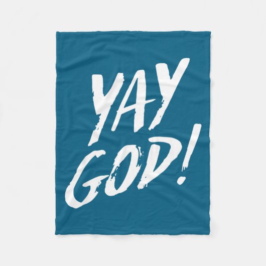Funny Yay God Graphic Jesus Christian Religion Gif Fleecedecke (Vorderseite)