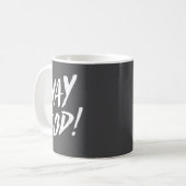 Funny Yay God Graphic Jesus Christian Religion Gif Kaffeetasse (Vorderseite Links)