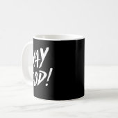 Funny Yay God Graphic Jesus Christian Religion Gif Kaffeetasse (Vorderseite Links)