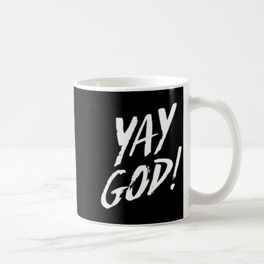 Funny Yay God Graphic Jesus Christian Religion Gif Kaffeetasse (Rechts)