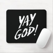 Funny Yay God Graphic Jesus Christian Religion Gif Mousepad (Mit Mouse)