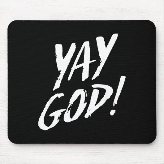 Funny Yay God Graphic Jesus Christian Religion Gif Mousepad (Vorne)
