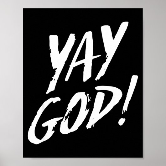 Funny Yay God Graphic Jesus Christian Religion Gif Poster (Vorne)