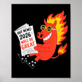 Funny Year Of The Horse – Chinese Zodiac New Year Poster (Vorne)