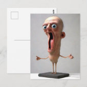 Funny Yelling Man Postcard Postkarte (Vorne/Hinten)