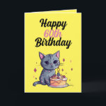 Funny Yellow and Black Cat Husband 60. Geburtstag Karte<br><div class="desc">Funny Yellow und Black Cat Husband 60. Geburtstag, ein lustiges und cooles Design für jeden, der eine einzigartige Geburtstagskarte für seinen Ehemann zum Geburtstag sucht. Das Design ist einfach und auffällig, es verfügt über eine niedliche Katze, die hinter einem Geburtstagskuchen sitzt, sowie bearbeitbare Textinformationen. Wenn Sie Probleme mit der Anpassung...</div>
