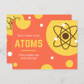 Funny Yellow and Orange Atoms Postkarte (Vorne/Hinten)