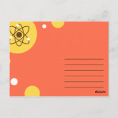 Funny Yellow and Orange Atoms Postkarte (Rückseite)
