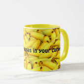 Funny Yellow Bananas Muster Kaffee Tasse (VorderseiteRechts)