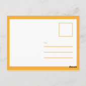 Funny Yellow Betrunken Postkarte (Rückseite)