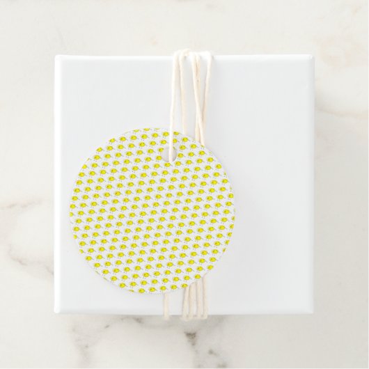 Funny Yellow Birds Doodle Geschenkanhänger (Beispiel)