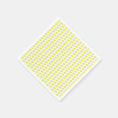 Funny Yellow Birds Doodle Serviette (Ecke)