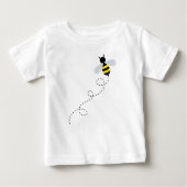 Funny Yellow Black Bumble Bee Baby T - Shirt (Vorderseite)