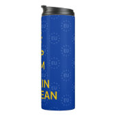 Funny Yellow Blue Behielt Calm Crown Europe Art Thermosbecher (Nach rechts gedreht)
