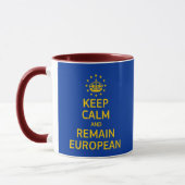 Funny Yellow Blue Behielt Calm Crown Europe Pop Ar Tasse (Links)