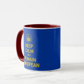 Funny Yellow Blue Behielt Calm Crown Europe Pop Ar Tasse (Vorderseite Links)