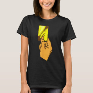 Funny Yellow Card Schiedsrichtergeschenk Hand Cool T-Shirt