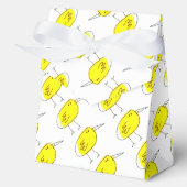 Funny Yellow Cartoon Birds Doodle Drawing  Geschenkschachtel (Vorderseite)