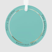 Funny Yellow Cat Besuchen Weihnachten Weihnachten Ornament (Rückseite)