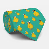 Funny Yellow Chick Pattern Krawatte (Gerollt)