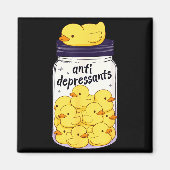Funny Yellow Duck Anti Depressant Jar Zoo Boys Gir Magnet (Vorne)