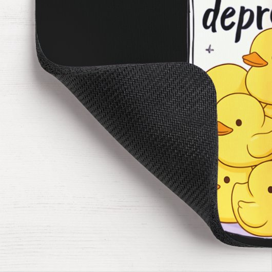 Funny Yellow Duck Anti Depressant Jar Zoo Boys Gir Mousepad (Ecke)