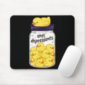 Funny Yellow Duck Anti Depressant Jar Zoo Boys Gir Mousepad (Mit Mouse)