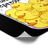 Funny Yellow Duck Anti Depressant Jar Zoo Boys Gir Poster (Ecke)