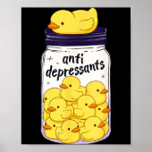 Funny Yellow Duck Anti Depressant Jar Zoo Boys Gir Poster (Vorne)