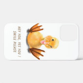 Funny Yellow Duck iPhone Case - Custoizable (Rückseite (Horizontal))
