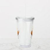 Funny Yellow Duck Playful Wink Happy Lächeln Carto Acryltrinkbecher (Rechts)