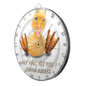 Funny Yellow Duck Playful Wink Happy Lächeln Carto Dartscheibe (Vorderseite rechts)