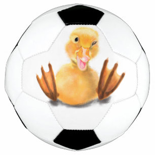 Funny Yellow Duck Playful Wink - Happy Lächeln  Fußball