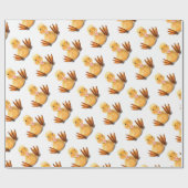 Funny Yellow Duck Playful Wink Happy Lächeln Geschenkpapier (Flach)