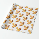 Funny Yellow Duck Playful Wink Happy Lächeln Geschenkpapier (Ungerollt)