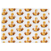 Funny Yellow Duck Playful Wink - Happy Lächeln Große Geschenktüte (Rückseite)