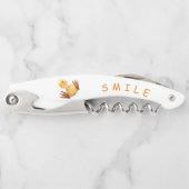 Funny Yellow Duck Playful Wink - Happy Lächeln Kellnermesser (Vorderseite)