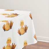 Funny Yellow Duck Playful Wink - Happy Lächeln Tischdecke (Beispiel)