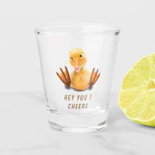 Funny Yellow Duck Playful Wink - Lächeln - Chef Schnapsglas