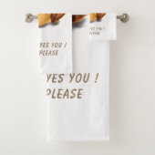 Funny Yellow Duck Playful Wink Smile - Benutzerdef Badhandtuch Set (Insitu)